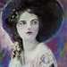 portrait vintage romantique - pastel