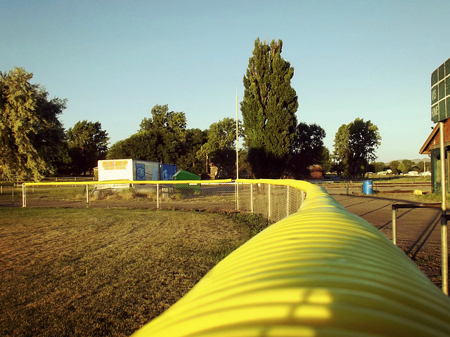 Outfield fence