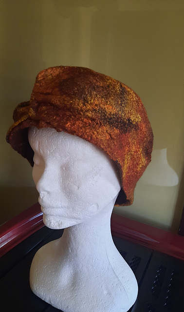 felt turban in autumn colours