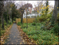 path through the churchyard