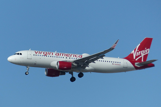 N364VA approaching LAX - 28 October 2016