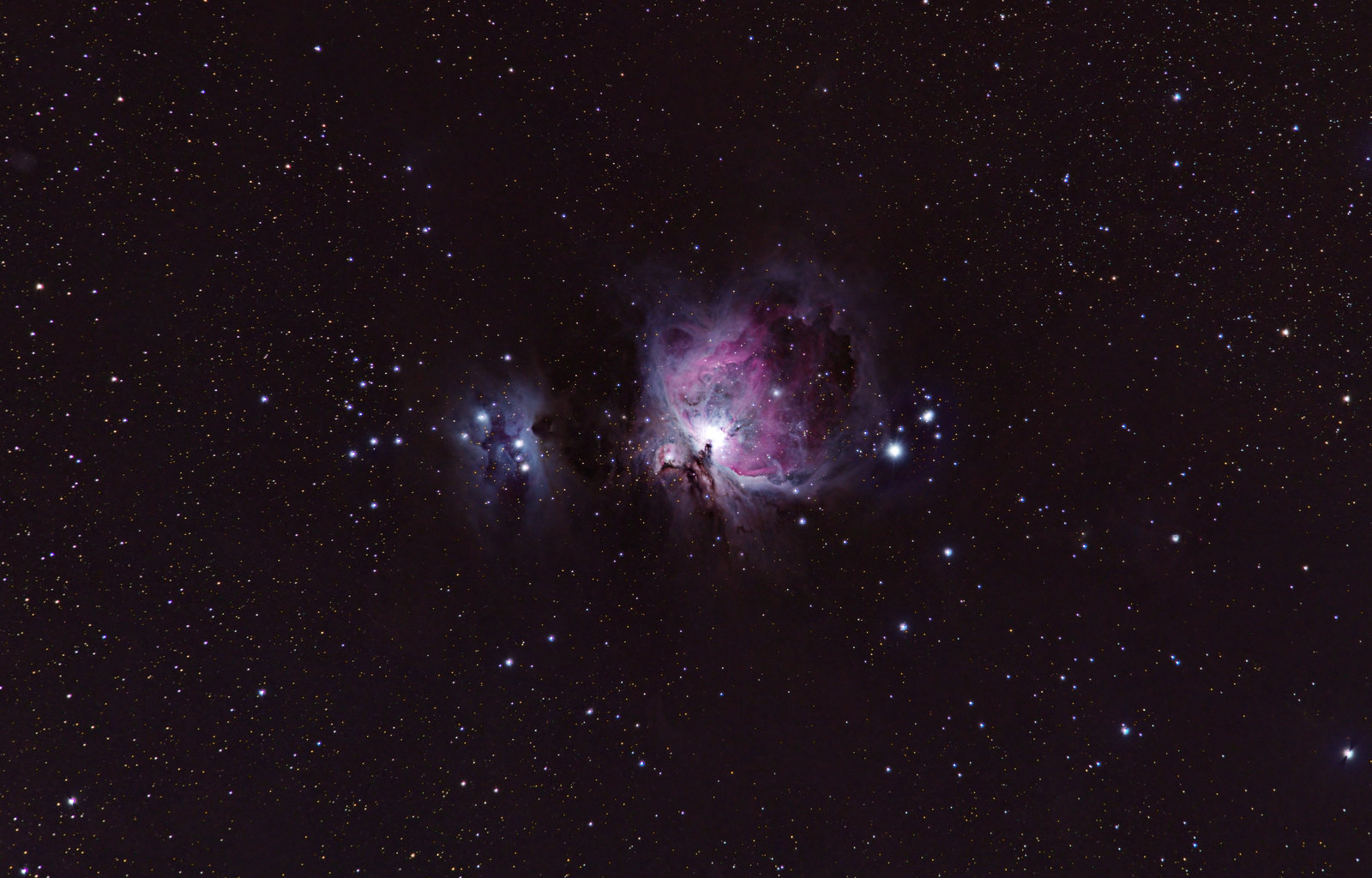 Orion(M42) & Running Man(NGC1977) - well worth a look full screen on black