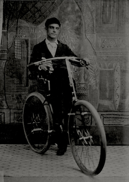 Studio Tintype Bike Portrait