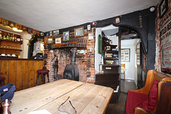 Bar of the Jolly Sailor Pub, Quay Street, Orford, Suffolk