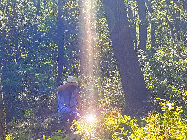 Photographe inspiré par la lumière divine