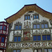 Wunderschön bemahlte Häuser in der Luzerner Altstadt