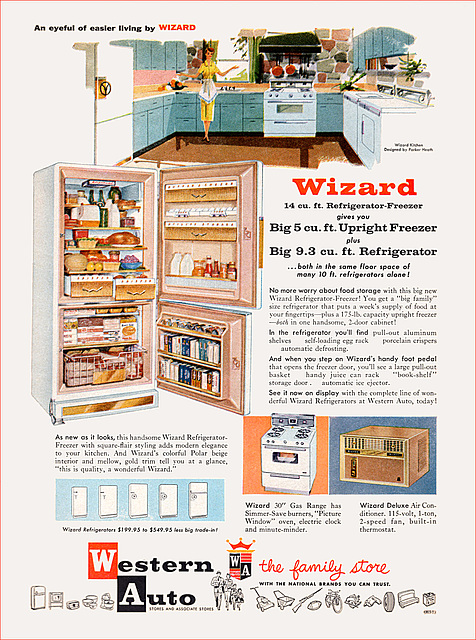 Wizard Appliance Ad, 1957