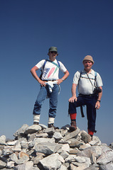 Steve & Jim on summit of The Pap of Glen Coe 3rd May 1990