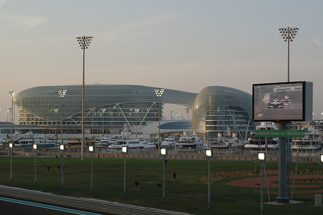 Yas Marina Circuit At Dusk