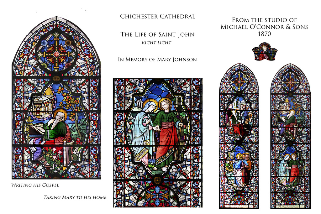 Chichester Cathedral - St John's life - O'Connor 1870 right light