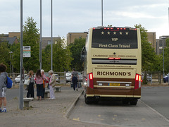 Richmond's Coaches 593 FGF at the Trumpington Park & Ride site - 23 Jul 2022 (P1120699)