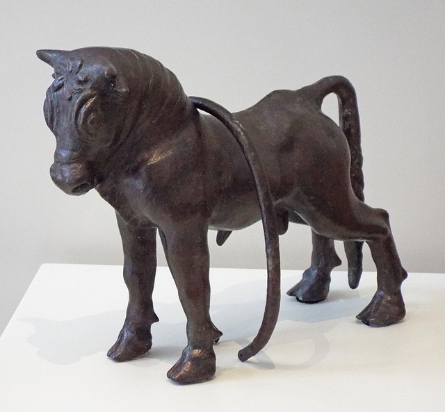 Celtic Bronze Bull in the Archaeological Museum of Madrid, October 2022