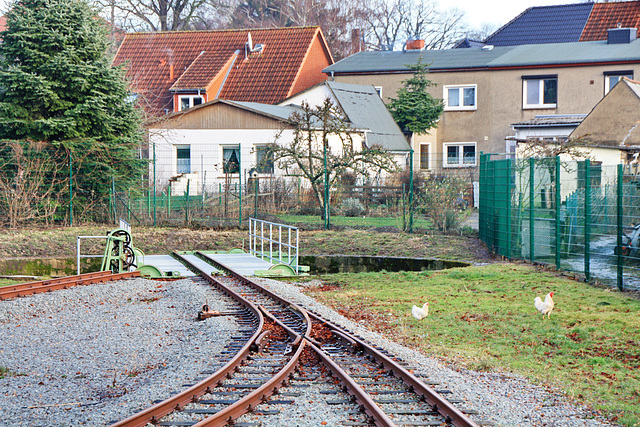 Klütz, Drehscheibe mit Hühnern