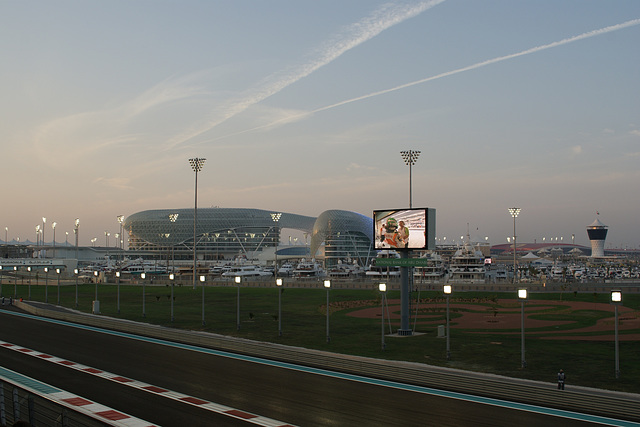 Yas Marina Circuit At Dusk