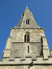 north luffenham church, rutland  (3), c14 spire