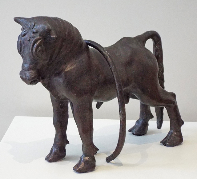 Celtic Bronze Bull in the Archaeological Museum of Madrid, October 2022