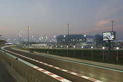 Yas Marina Circuit At Dusk