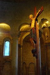 Italy, Toscana, Crucifixion in the Abbey Church of Sant'Antimo