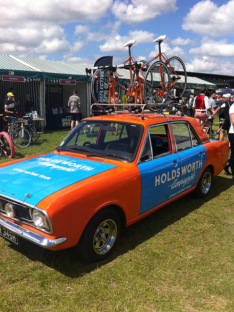 Holdsworth team car on display at Eroica Britannia festival