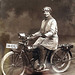 1905 - 1910 Meine Oma faehrt Motorrad  (Triumph)...