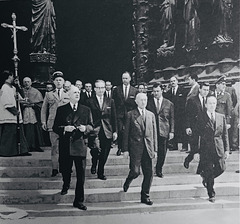 De Gaulle and Adenauer leaving Reims Cathedral, 1962