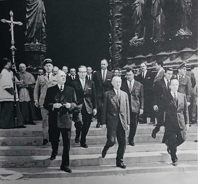 De Gaulle and Adenauer leaving Reims Cathedral, 1962