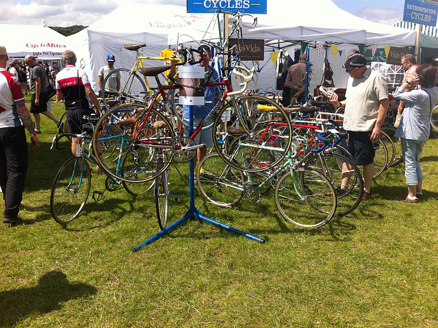 Vintage cycles on display, Eroica Brittania show