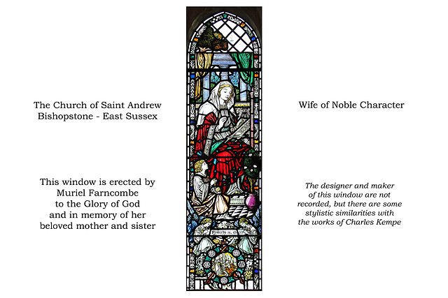 Noble wife Farncombe memorial - Saint Andrew's Bishopstone