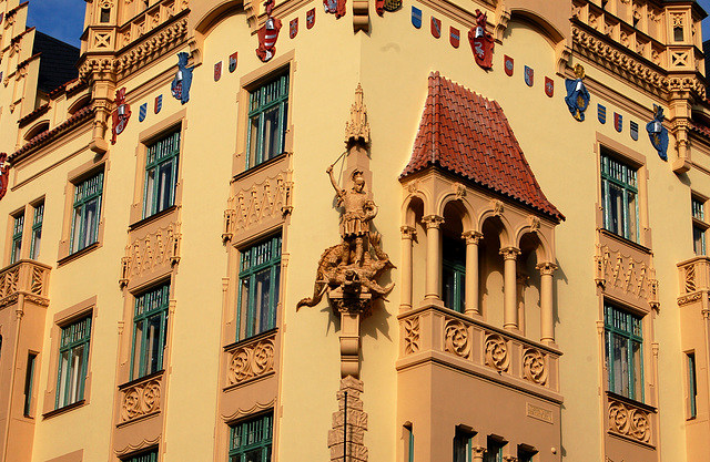 Detail of Statue, No.15 Parizska, Prague