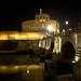 Roman night - Lights and reflections in Sant'Angelo Bridge