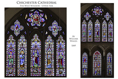 Chichester Cathedral - West Window - William Wailes - 1849 upper tier