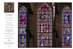 Chichester Cathedral - West Window lower tier  - by W Wailes 1849