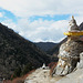 Khumbu, Stupa with Buddha's Eyes on the Track from Pangboche to Tengboche