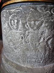 tissington church, derbs (13)adam and eve on early c12 font