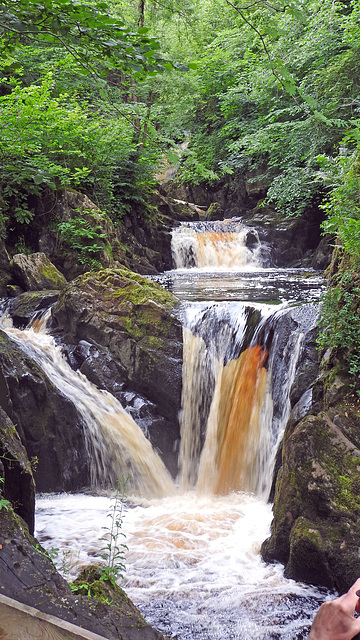 Peat coloured waterfall
