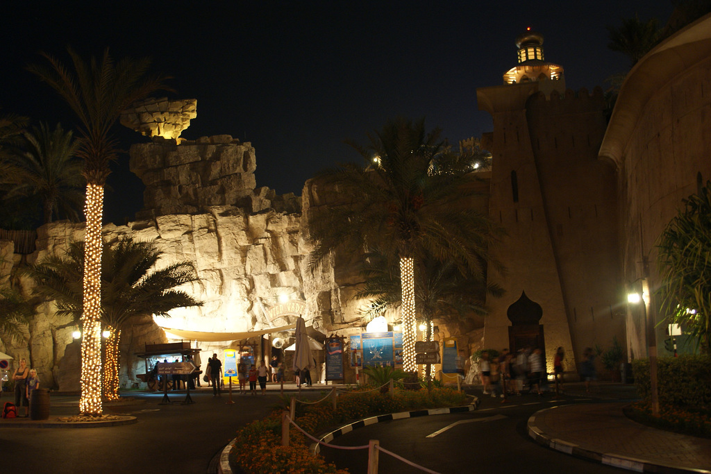 Wild Wadi Waterpark At Night