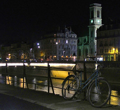 Besançon - les quais du Doubs... la nuit