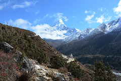 Khumbu, Ama Dablam (6814m) above the Valley of Dudh-Kosi