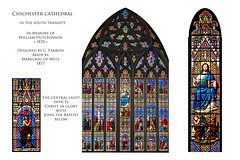 Chichester Cathedral South Transept window IM Wm Hutchinson by Parrish & Marechal 1877