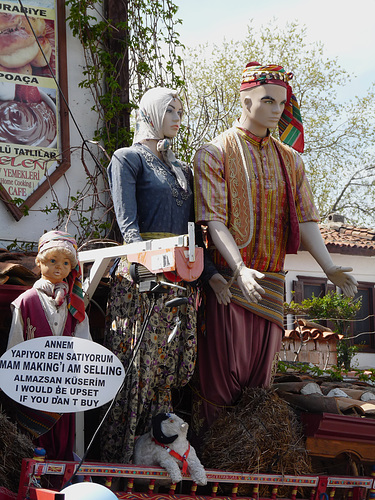 Sirince- Mannequins at a Cafe with Strong Message