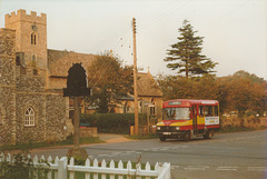 Eastern Counties TH911 (C911 BEX) in Barton Mills - 14 Oct 1988