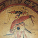 Detail of the Maya Plate with the Dancing Maize God in the Metropolitan Museum of Art, December 2022