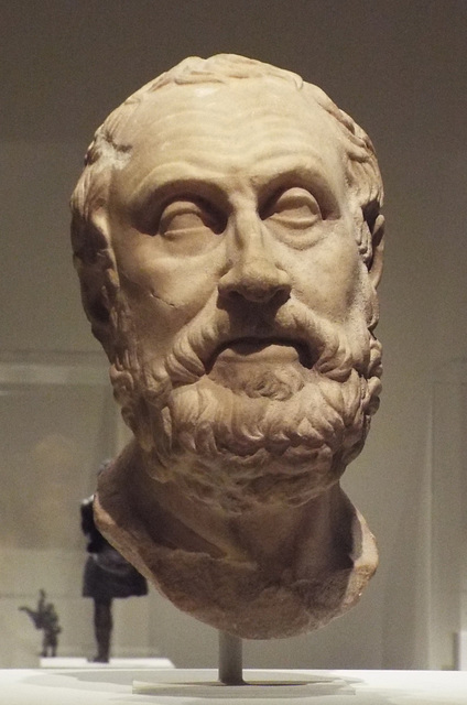 Marble Portrait of Karneades in the Metropolitan Museum of Art, July 2016