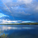 A very light rainbow above Lac La Hache.