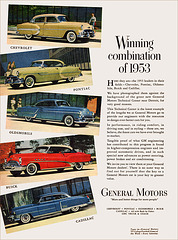 General Motors Automobile Ad, 1953