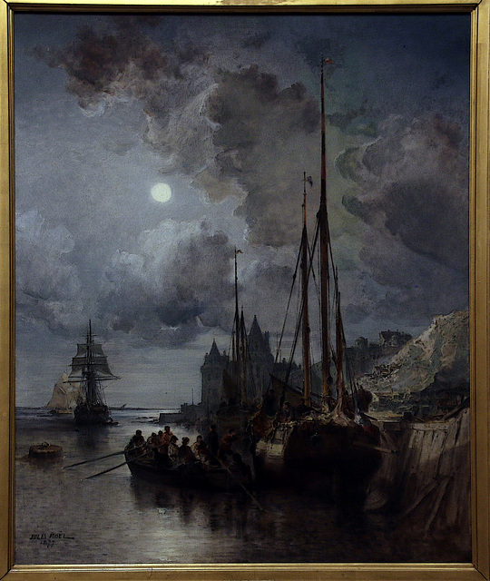 Marine , huile sur toile de Jules Noël