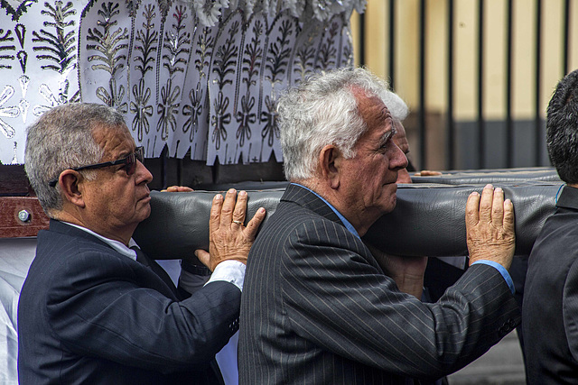 At the procession: Lima downtown