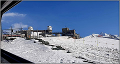 Zermatt : l'Osservatorio Gornengrat - qui arriva il treno a cremagliera  a 3200 mt.