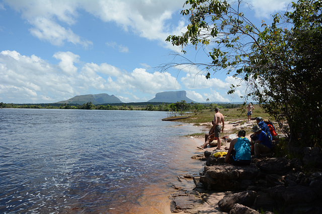 Venezuela, The Beach on the Right Bank of the River of Carrao