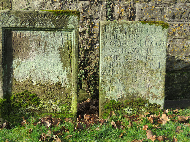 tissington church, derbs (21)c18 tombstones, robert ensor +1772